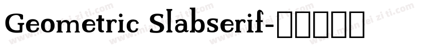 Geometric Slabserif字体转换